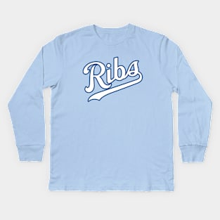 KC Ribs - Powder Blue 2 Kids Long Sleeve T-Shirt